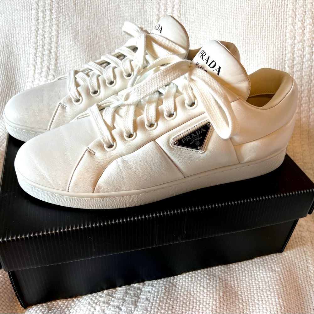 Prada Sneakers Women’s White Leather Size 11/41